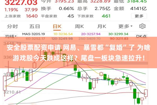 安全股票配资申请 网易、暴雪都“复婚”了 为啥游戏股今天跌成这样？尾盘一板块急速拉升！